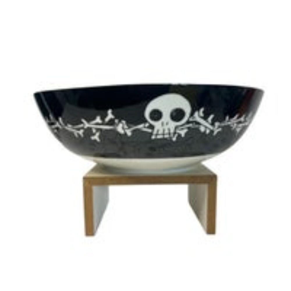 Nightmare Before Christmas Jack Skellington Serving Bowl Skull & Bones